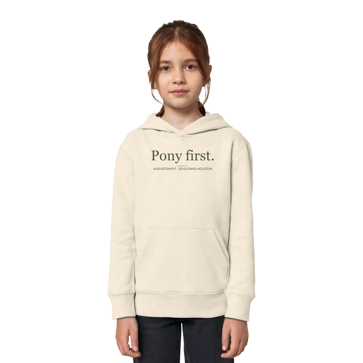 Kids Organic Hoodie – Pony first.