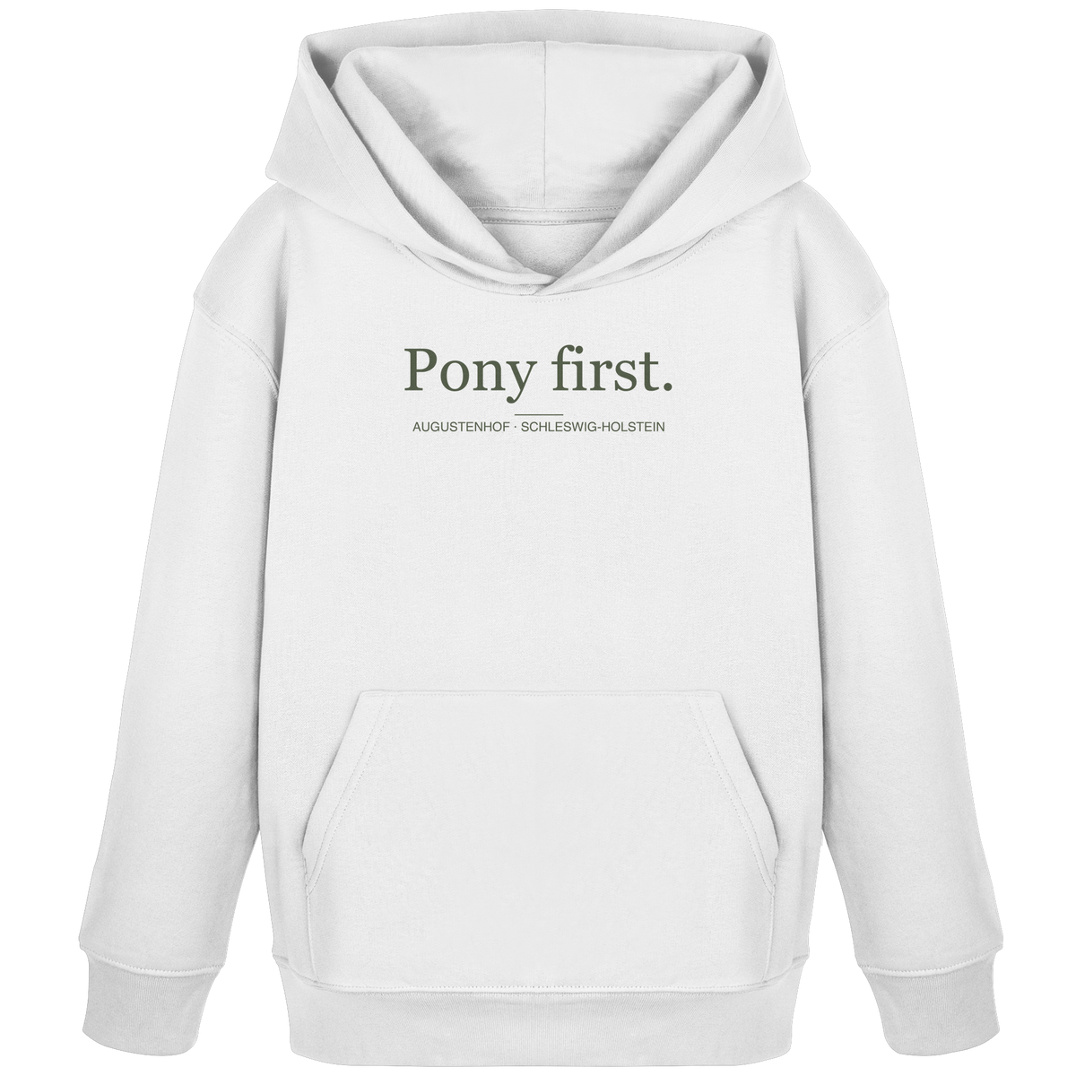 Kids Organic Hoodie – Pony first.