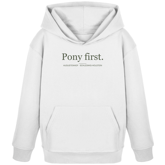 Kids Organic Hoodie – Pony first.