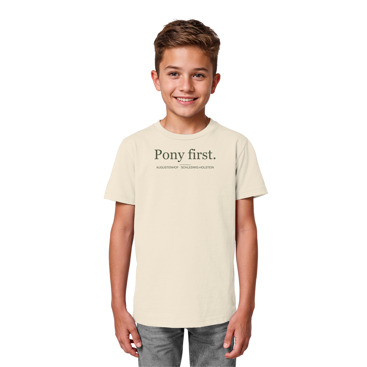 Kids Organic Shirt – Pony first.