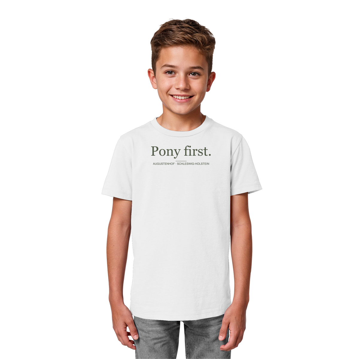 Kids Organic Shirt – Pony first.