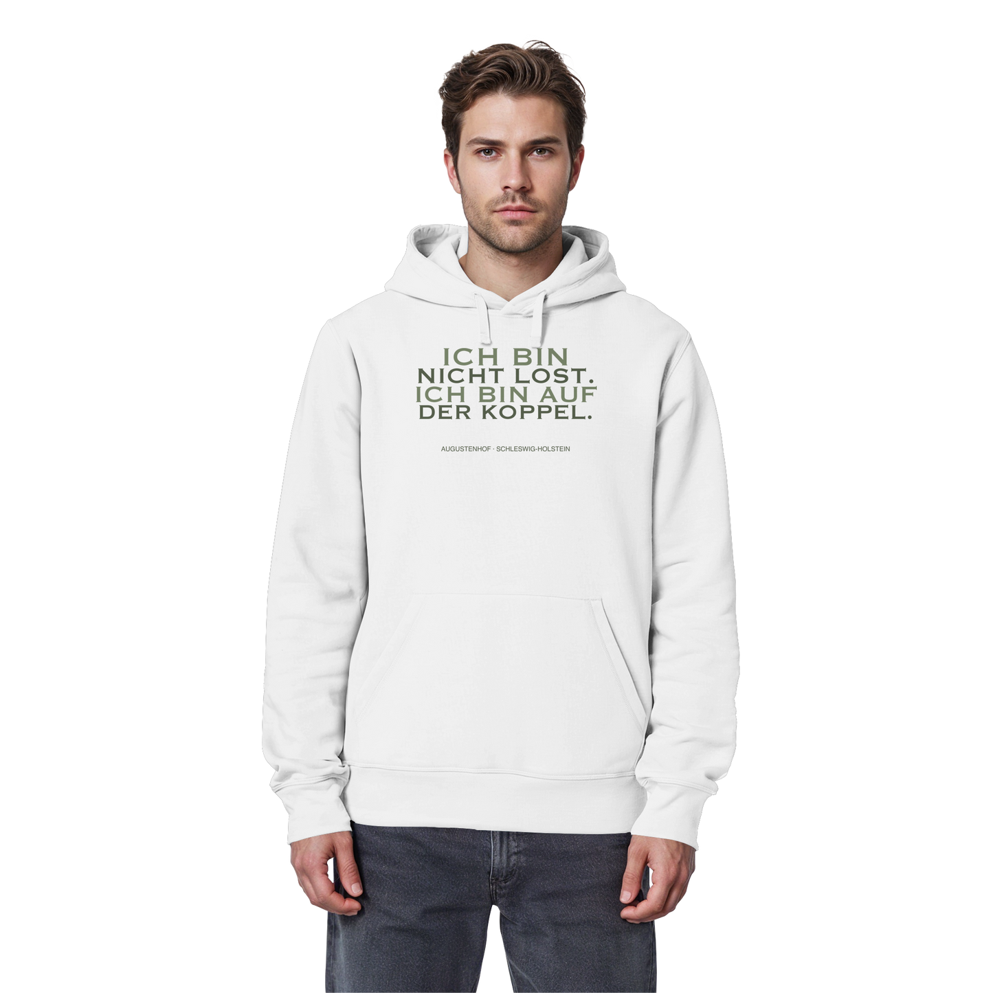 Ich bin nicht lost. Ich bin auf der Koppel. - Organic Basic Hoodie