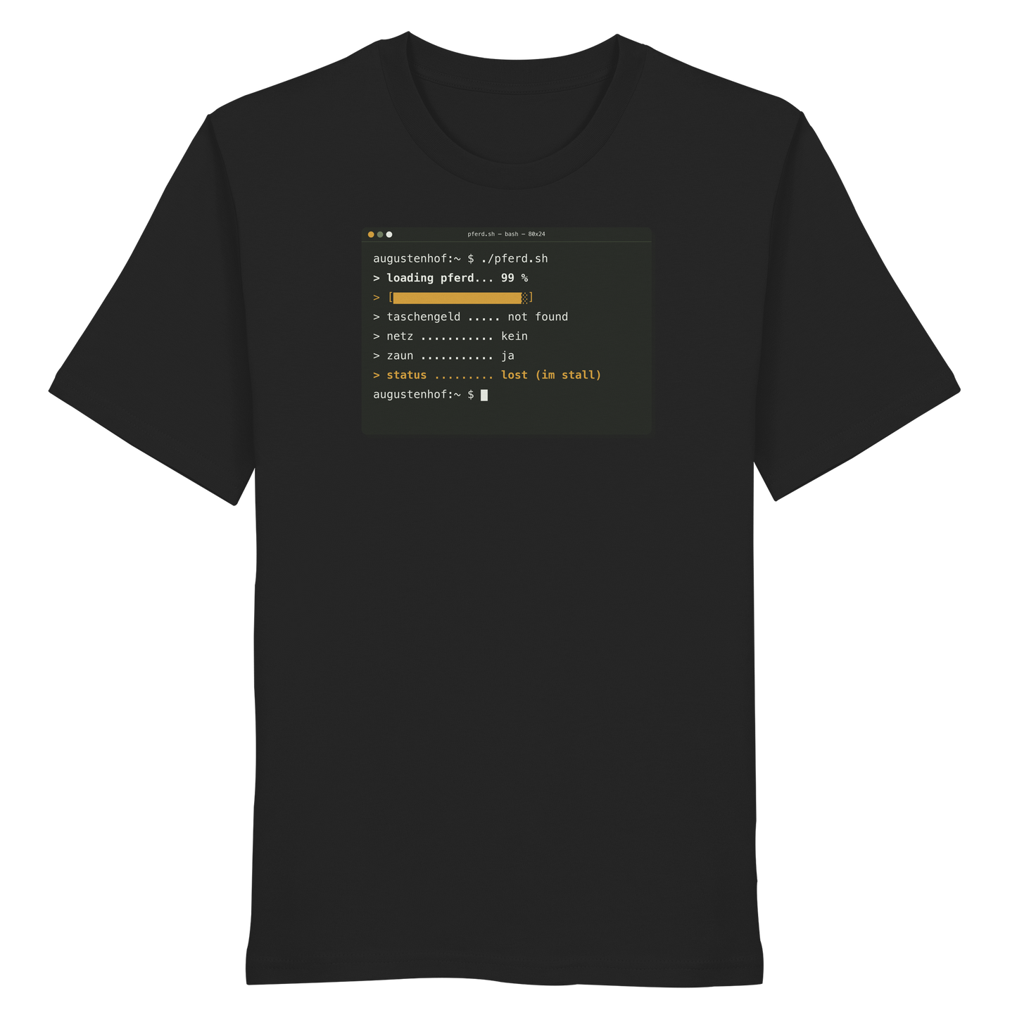 loading pferd... 99 % - Organic Shirt