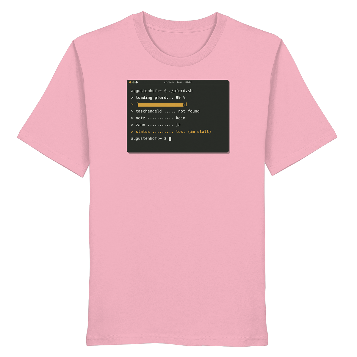 loading pferd... 99 % - Organic Shirt