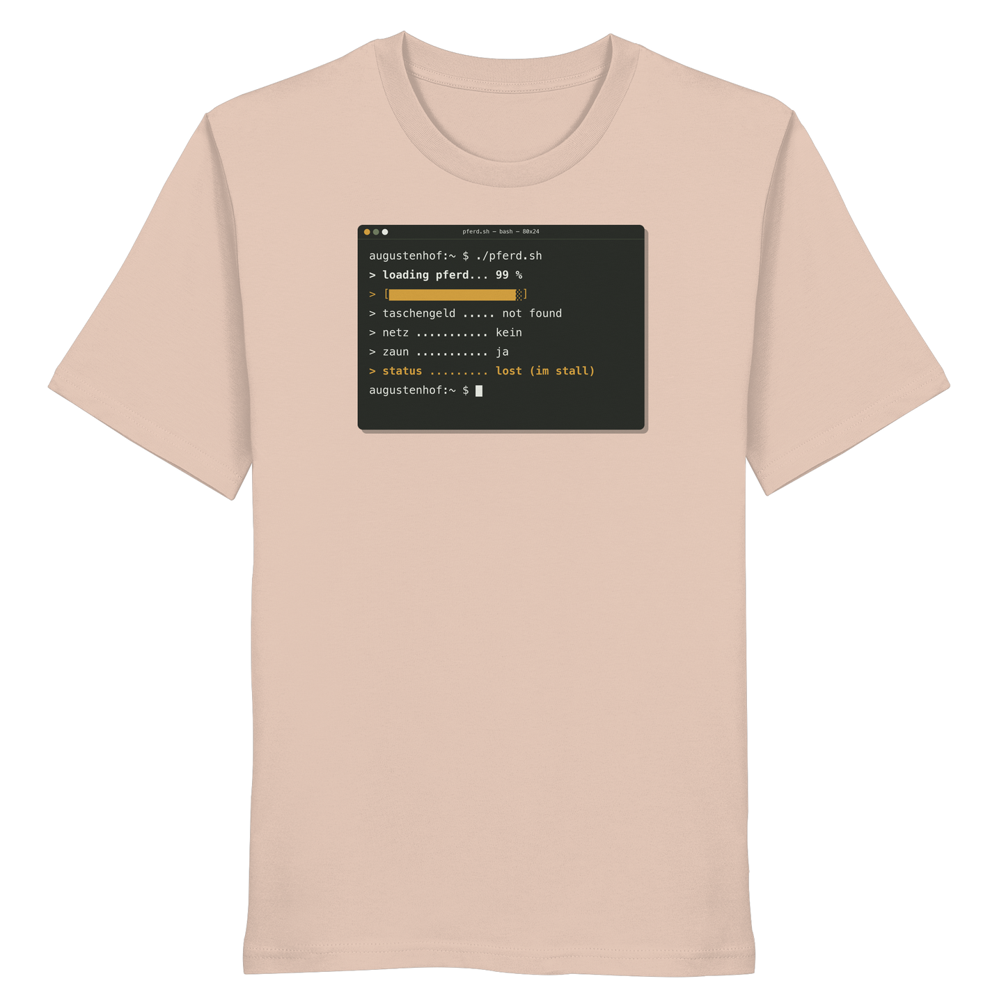 loading pferd... 99 % - Organic Shirt