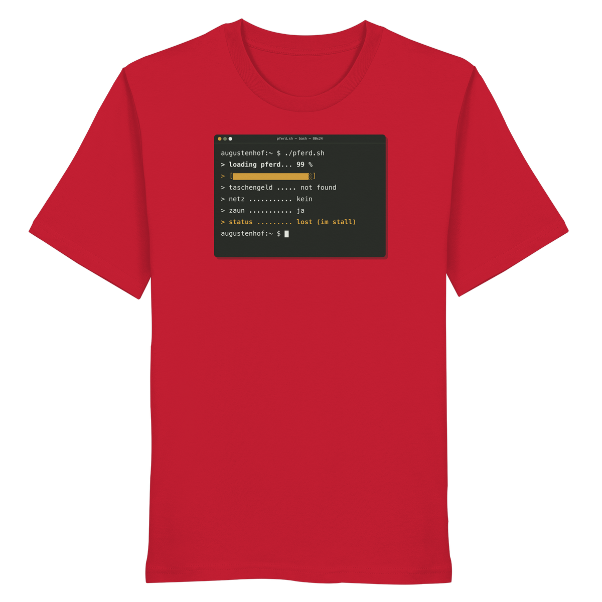 loading pferd... 99 % - Organic Shirt