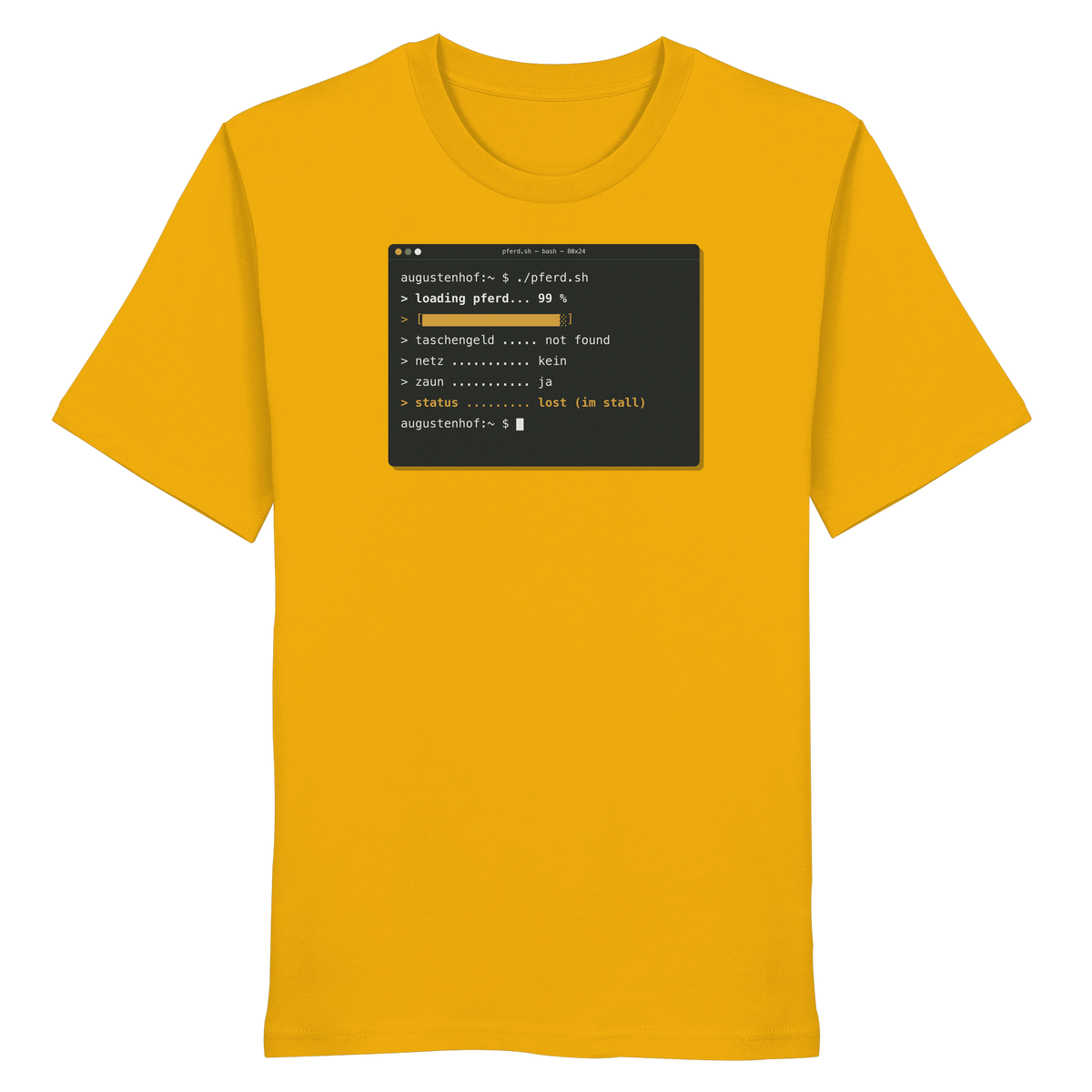 loading pferd... 99 % - Organic Shirt