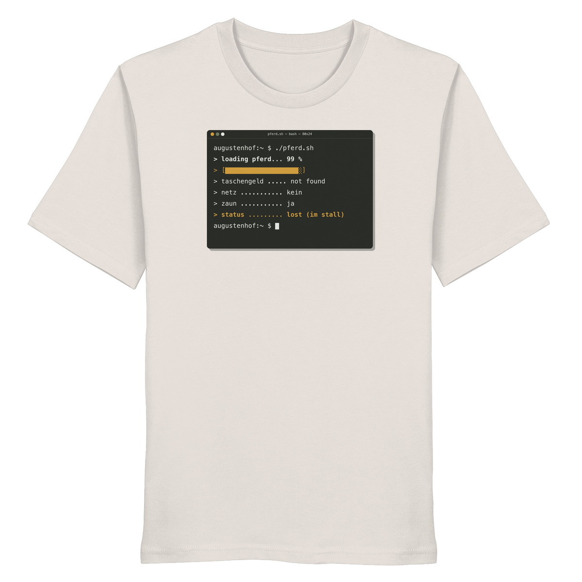 loading pferd... 99 % - Organic Shirt