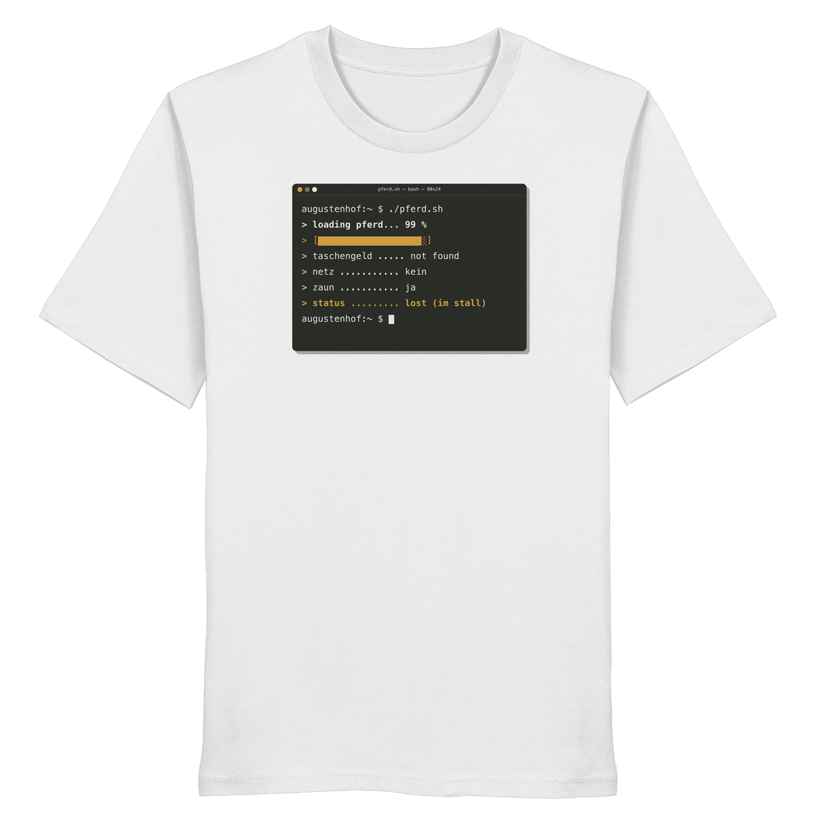 loading pferd... 99 % - Organic Shirt