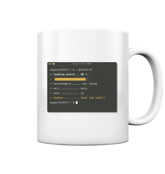 loading pferd... 99 % - Tasse glossy
