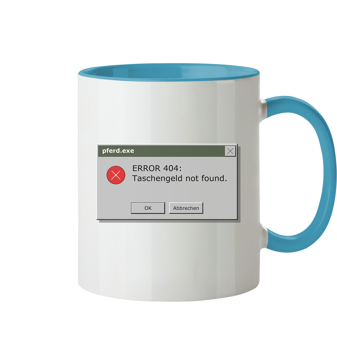 Error 404: Taschengeld not found. - Tasse zweifarbig