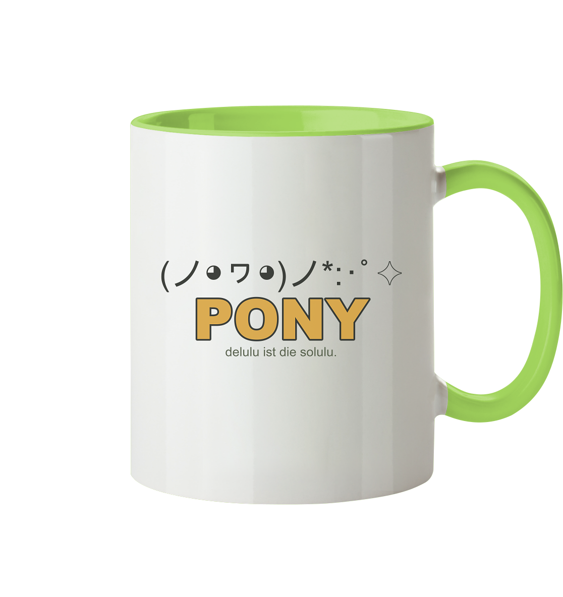 PONY. delulu ist die solulu. - Tasse zweifarbig