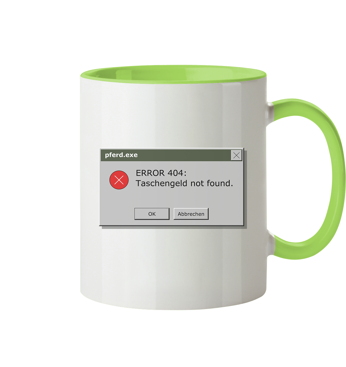 Error 404: Taschengeld not found. - Tasse zweifarbig