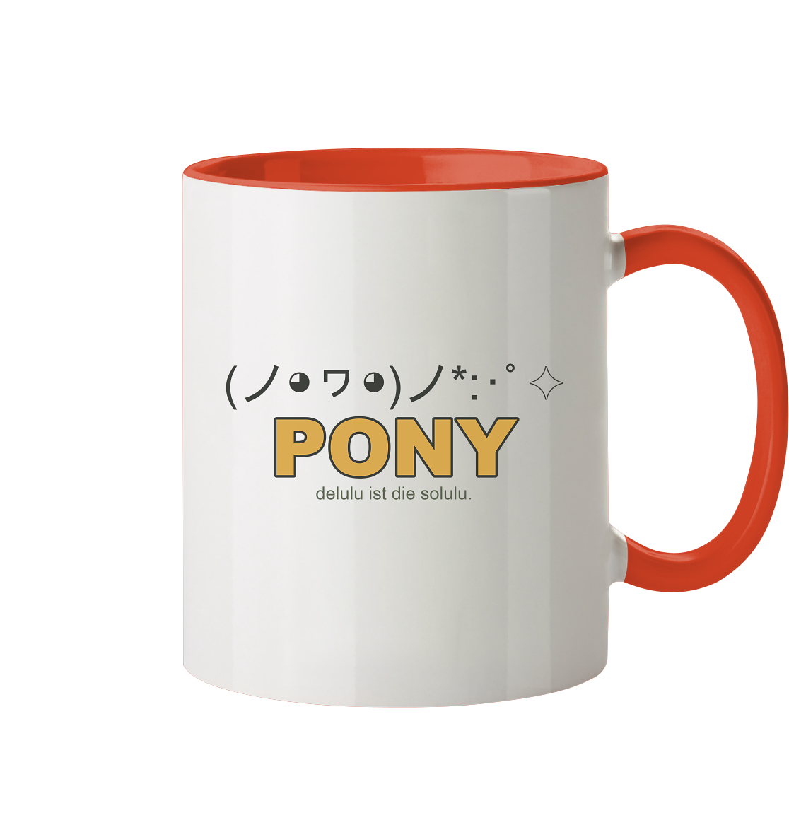 PONY. delulu ist die solulu. - Tasse zweifarbig