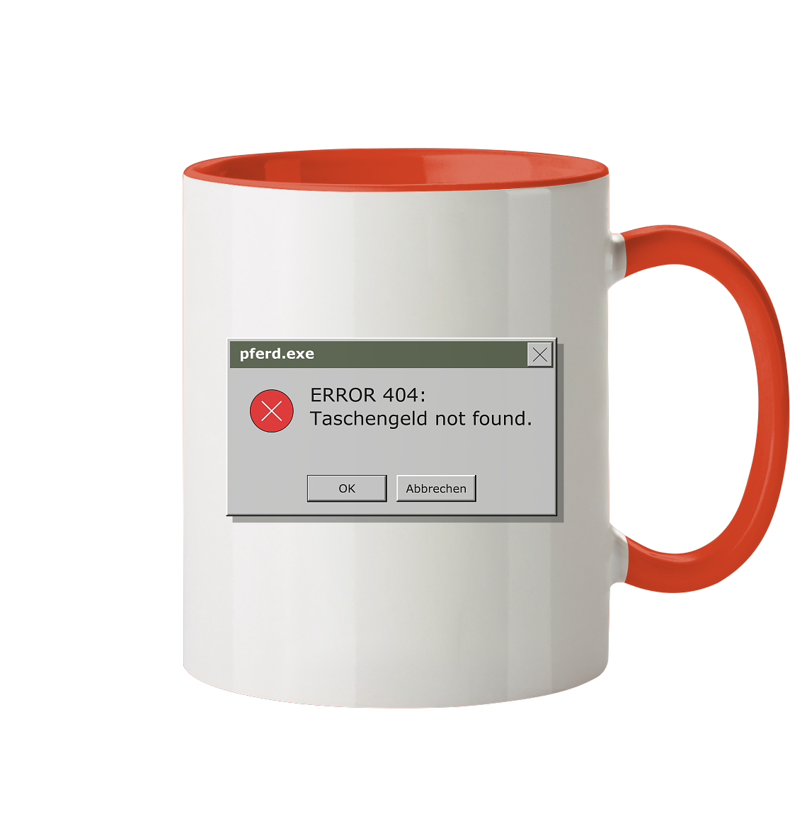 Error 404: Taschengeld not found. - Tasse zweifarbig