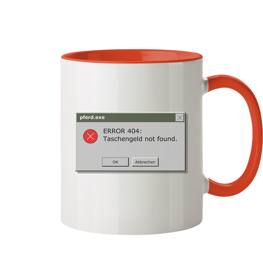 Error 404: Taschengeld not found. - Tasse zweifarbig
