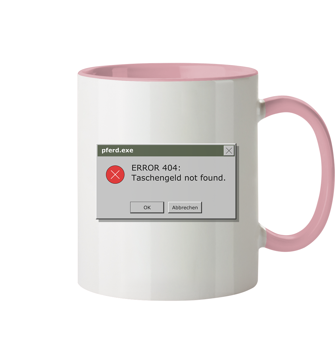 Error 404: Taschengeld not found. - Tasse zweifarbig