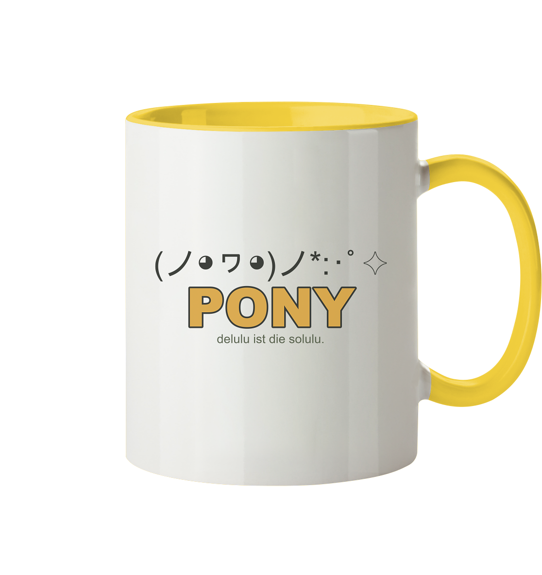 PONY. delulu ist die solulu. - Tasse zweifarbig