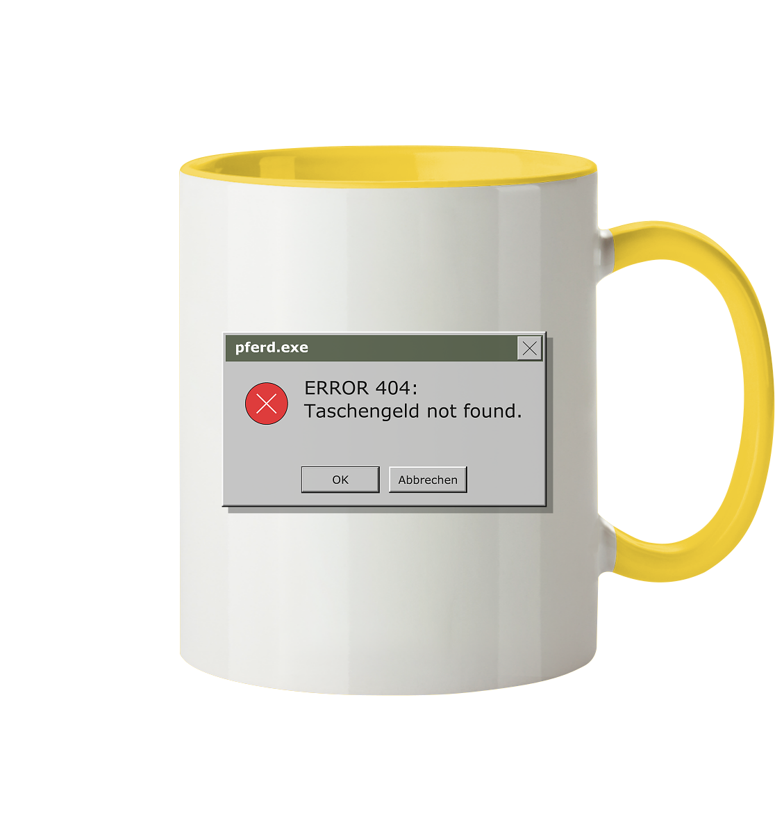 Error 404: Taschengeld not found. - Tasse zweifarbig